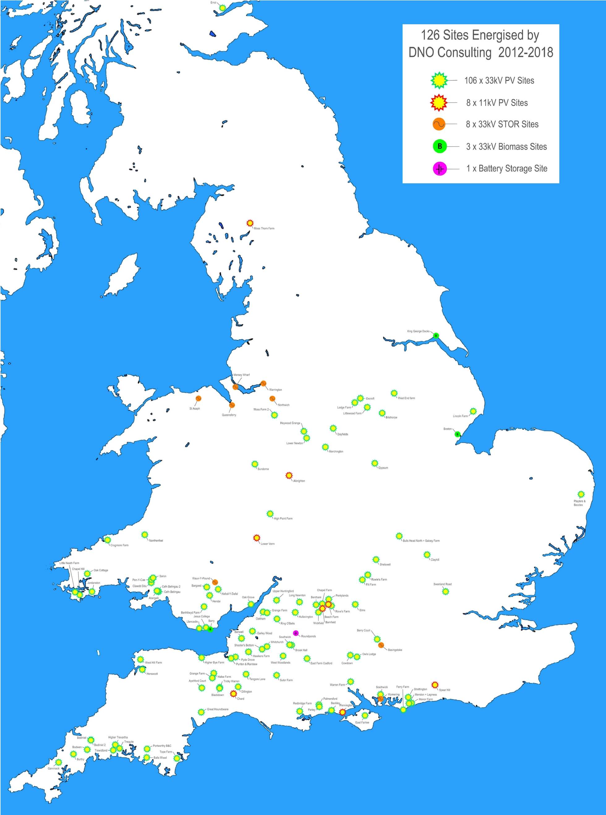 DNOC Sites Energised Map